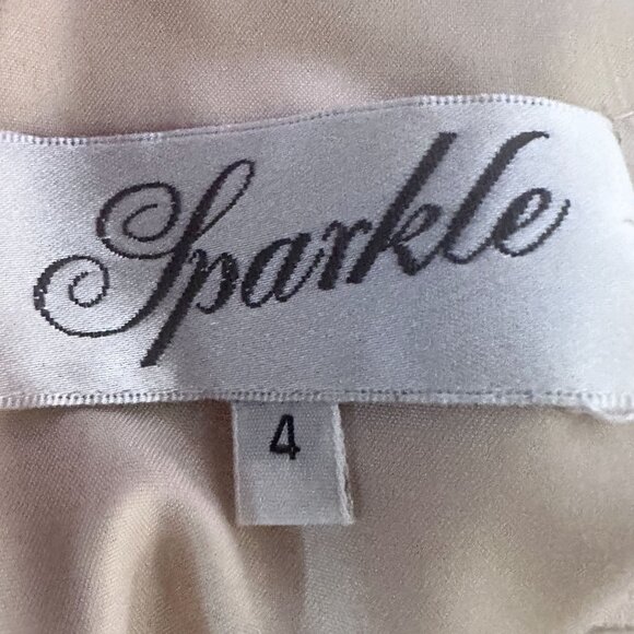 Vibrant Multicolor Sequin Satin Gown Open Back Floor Length Formal Dress Size 4 - Picture 9 of 14